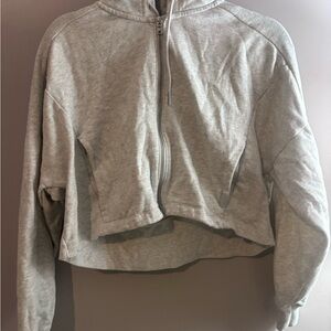 Gilly Hicks Light Gray Women's Zip-Up Hoodie